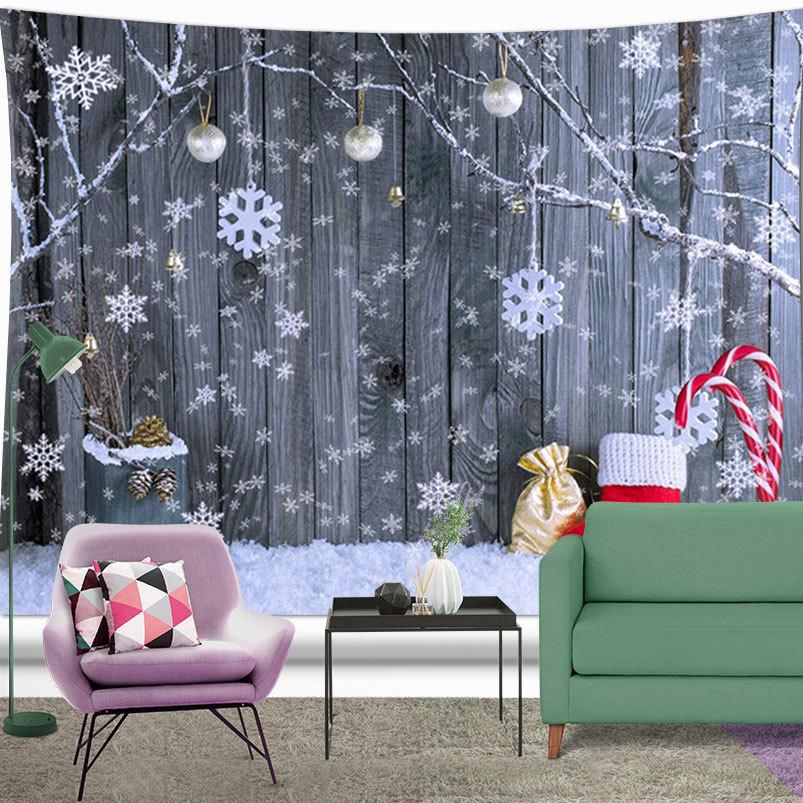 INS Style Christmas Wall Tapestry for Bedroom and Living Room, Brushed Cloth, 90g/sqm