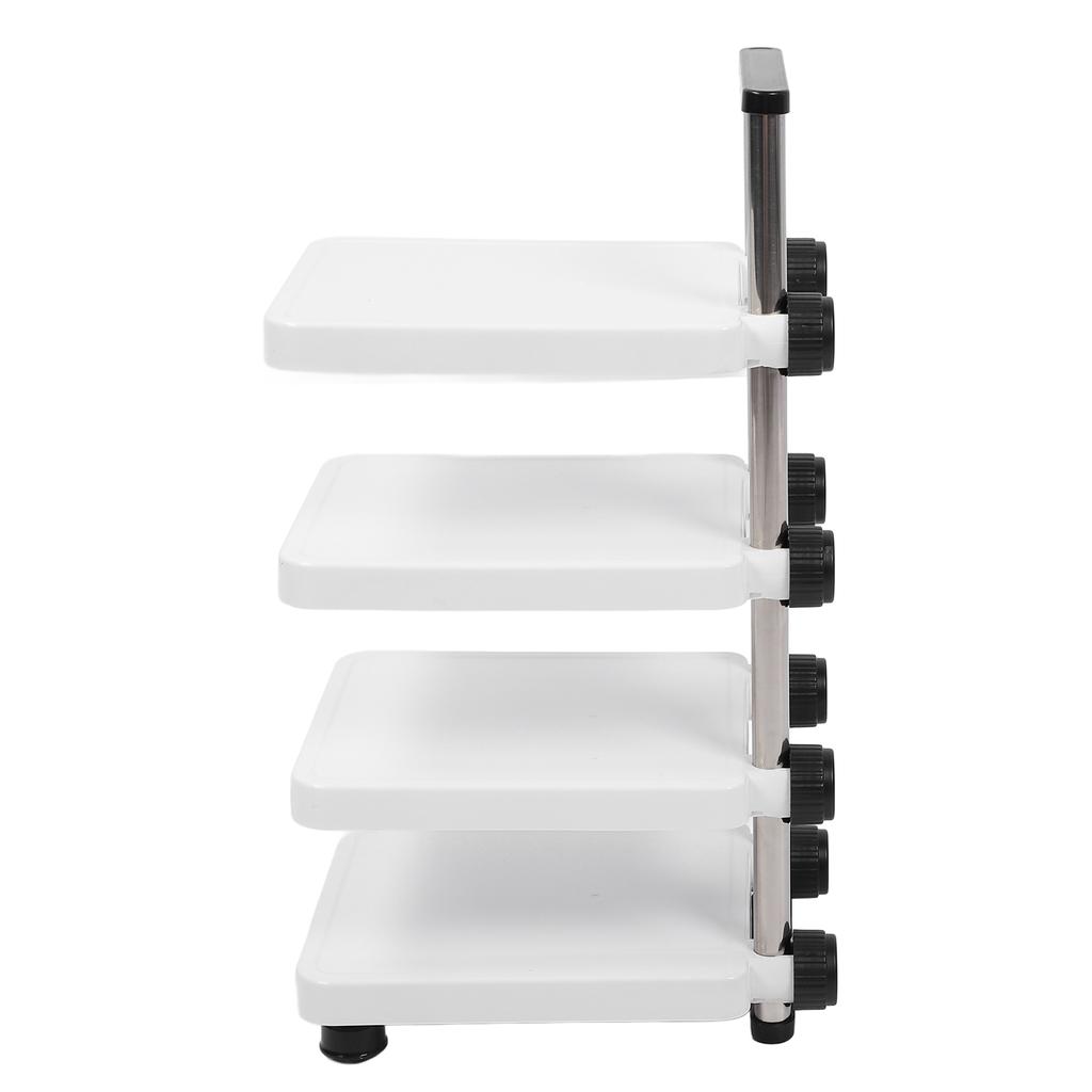 Multifunctional Pan Pot Rack 4 Tier Adjustable Pan Organzier Rack Space Saving Kitchen Storage