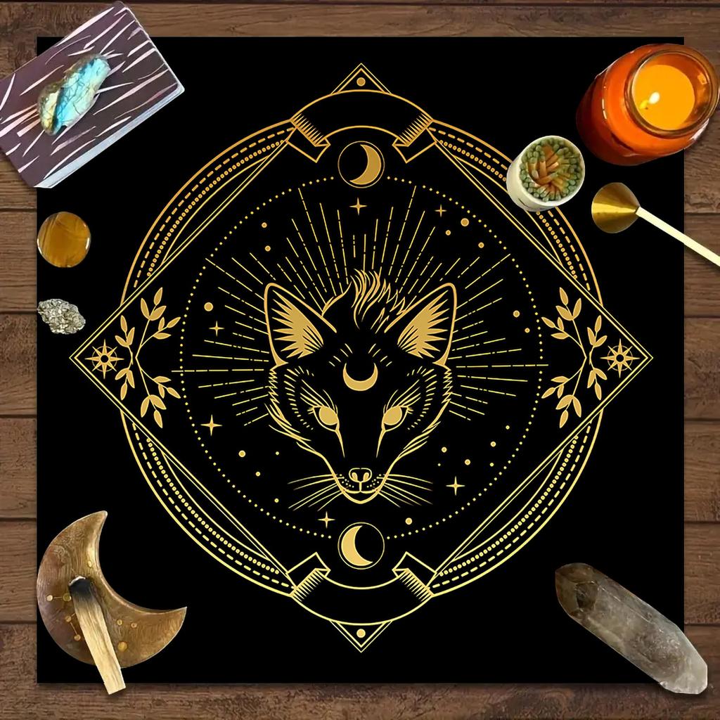 1 stuk Tarotkaart tafelkleed, mystiek runen astrologie altaarkleed, heksenhut decoratie tafelkleed, kaartspel tafelkleed