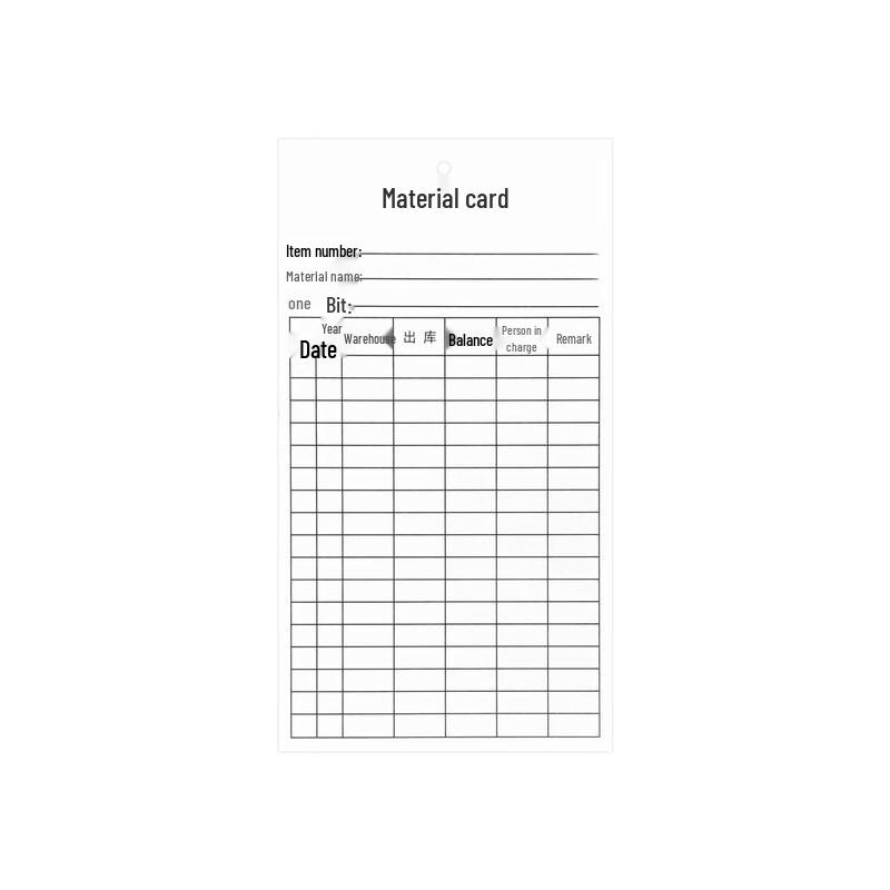 Abdo Double-Sided Thick Inventory Cards