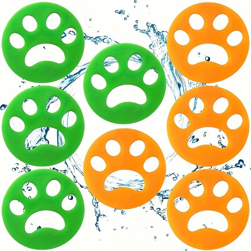Raccoglitore di Peli in Silicone a Forma di Artiglio di Gatto 4 pz Lavatrice Vestiti Polvere Peli Raccoglitore Bifacciale Riutilizzabile Lavabile Strumenti di Pulizia