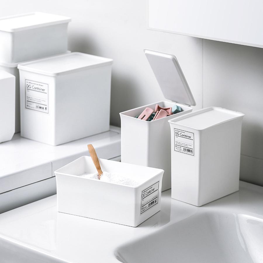 Washing Powder Storage Box, Storage Box Size with Lid, Classified Japanese Plastic Bucket Can