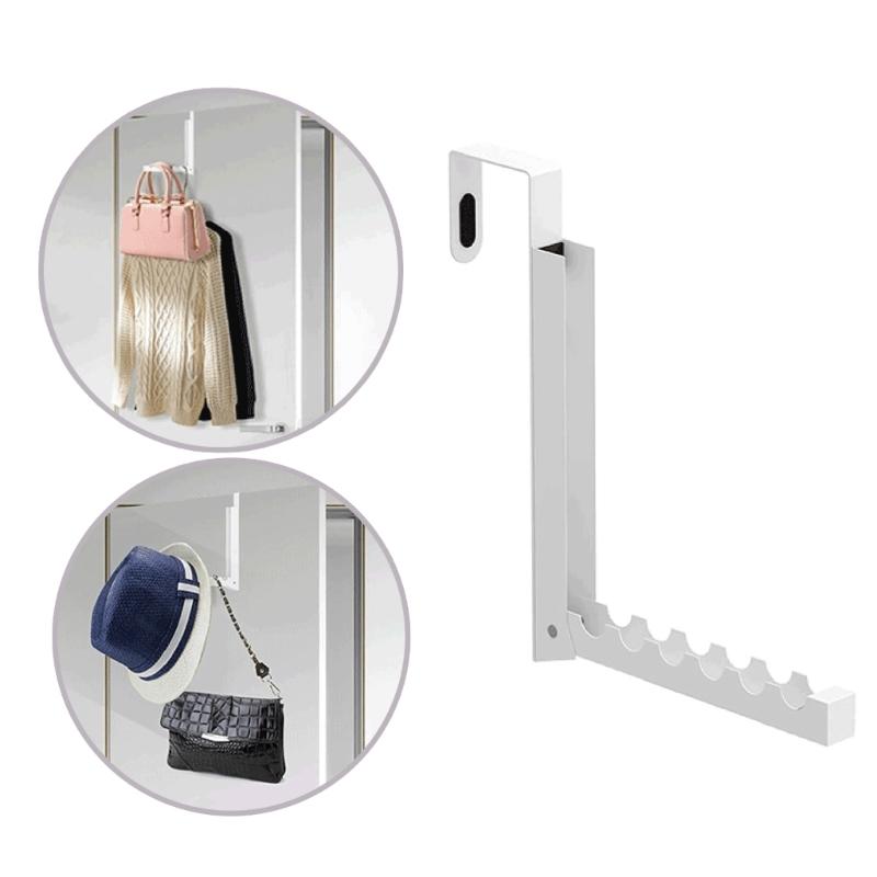 2Pcs Foldable Over Door Rack Space Saving Storage Stand for Clothing and Accessories Household Clothing Hanger
