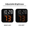 Digital Wall Clocks Temperature Date Week Dispaly LED Electronic Clock 12/24H Wall-mounted LED Alarm Clock for Bedrooms