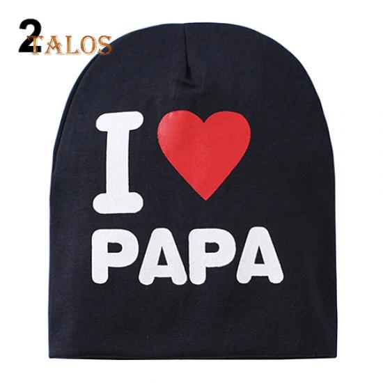 

Baby Infant Kid Boy Girl Love Heart М яка тепла шапка В язана бавовняна шапка-біні Дитячі шапки Papa чорний