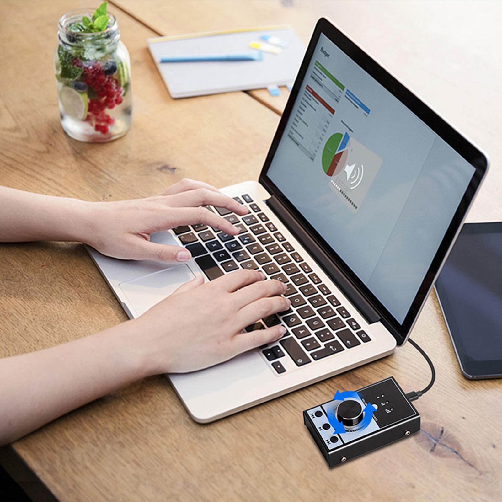 USB-ручка регулировки громкости USB-контроллер громкости для компьютера Внешний регулятор громкости для динамиков компьютера, телефона, ПК, аудиорегулировка CHINA
