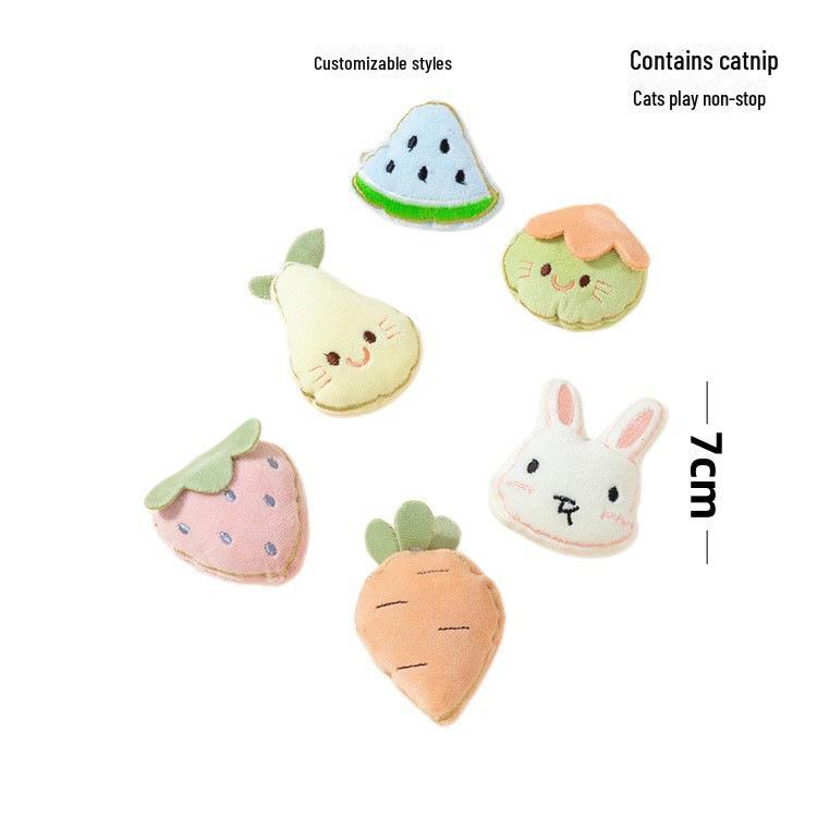 New Catnip Plush Toy: Cat Grass-Infused, Bite & Scratch Resistant, Self-Entertaining Doll for Cats