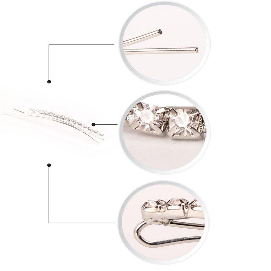 Soochat Rhinestone Pins Diamond Pins Crystal Hair Clips Decorations For Lady Women Girls