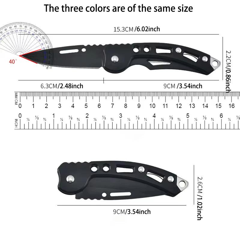 Portable Folding Knife, Stainless Steel, Survival, Hunting, Camping, Fishing, Rock Climbing, Fruit Knife, Outdoor Camping Tools