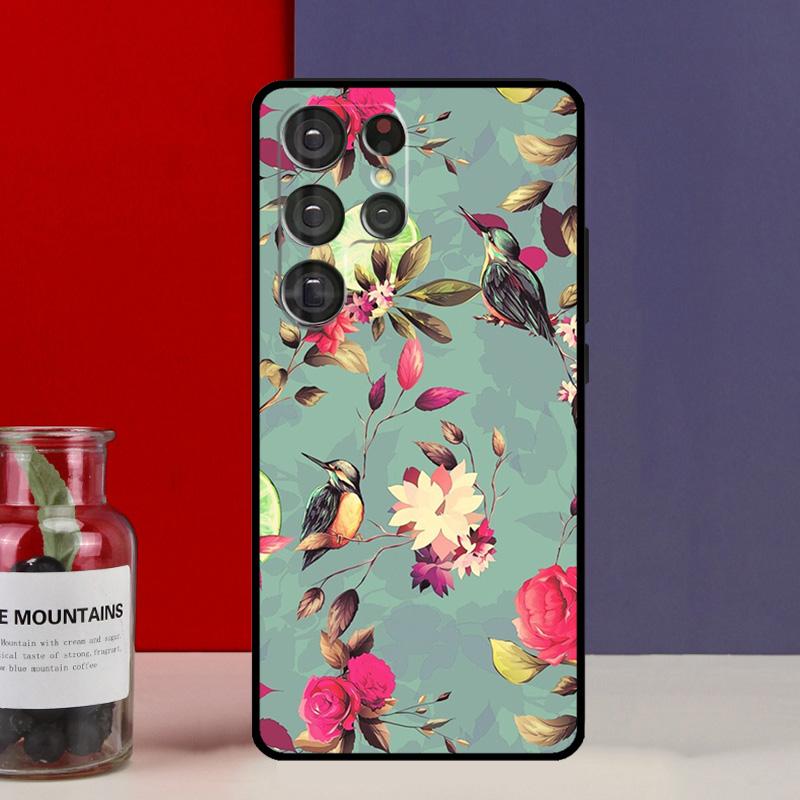Garden Birds Funda Case For Samsung Galaxy S25 Ultra S9 S10 S20 S21 FE S22 S23 Plus S24 Ultra Phone Cover