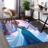 3D-gedruckter Elsa, Frozen, Schneeflocke Anti-Rutsch-Teppich - Maschinenwaschbarer Büroteppich für Wohnzimmer, Schlafzimmer, Büro - Mehrere Größen