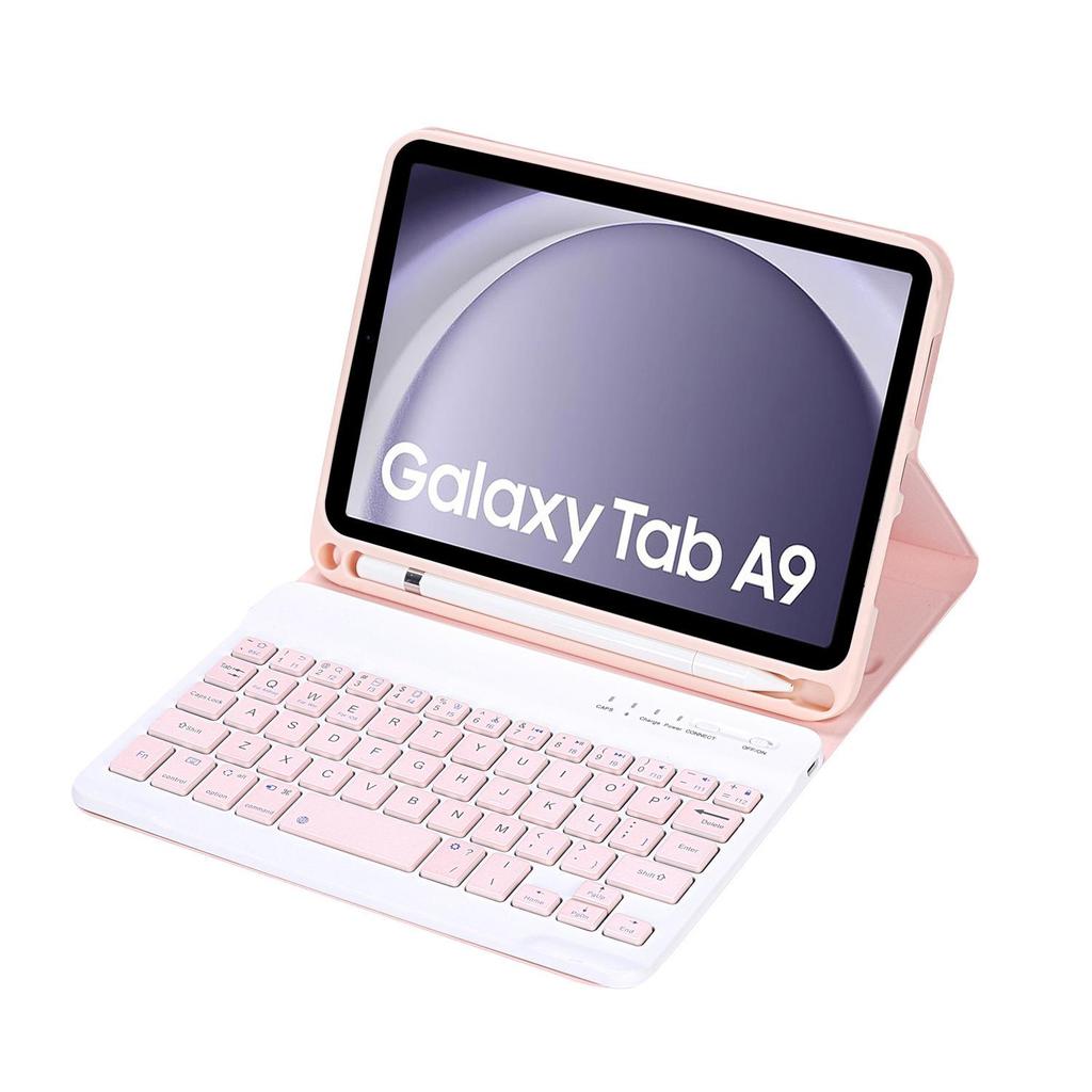 Compatible with Samsung Galaxy Tab A11: Case with Pen Slot & Round Cap Bluetooth Keyboard for 8.7-inch Tablet.