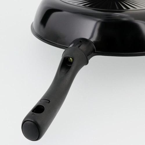 LIV PLUS 26cm Frying Pan, Gas Stove Only, Lightweight, Black, NM-382