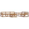 Outdoor Sofa Set 6 Pcs Natural Solid Acacia Wood