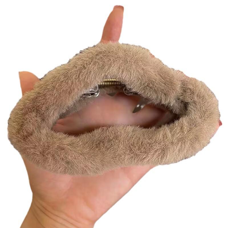 Women’s 2024 Large Plush Claw Clip - High-End Cloudy Fluffy Hair Accessory