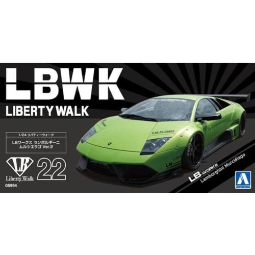 Aoshima Bunka Kyozai (AOSHIMA) 1/24 Liberty Walk No. 22 LB Works Lamborghini Murcielago Ver. 2 Plastic Model