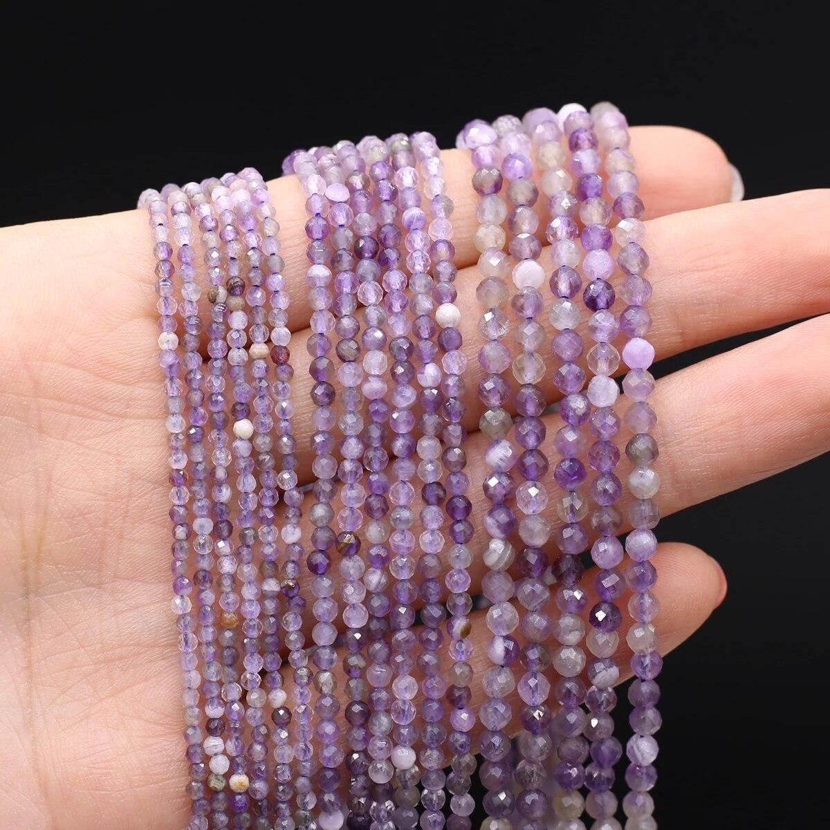 

4 мм натуральный камень ограненные маленькие бусины аметисты лазурит кварцевые бусины для изготовления ювелирных изделий своими руками ожерелье браслет аксессуары 4mm