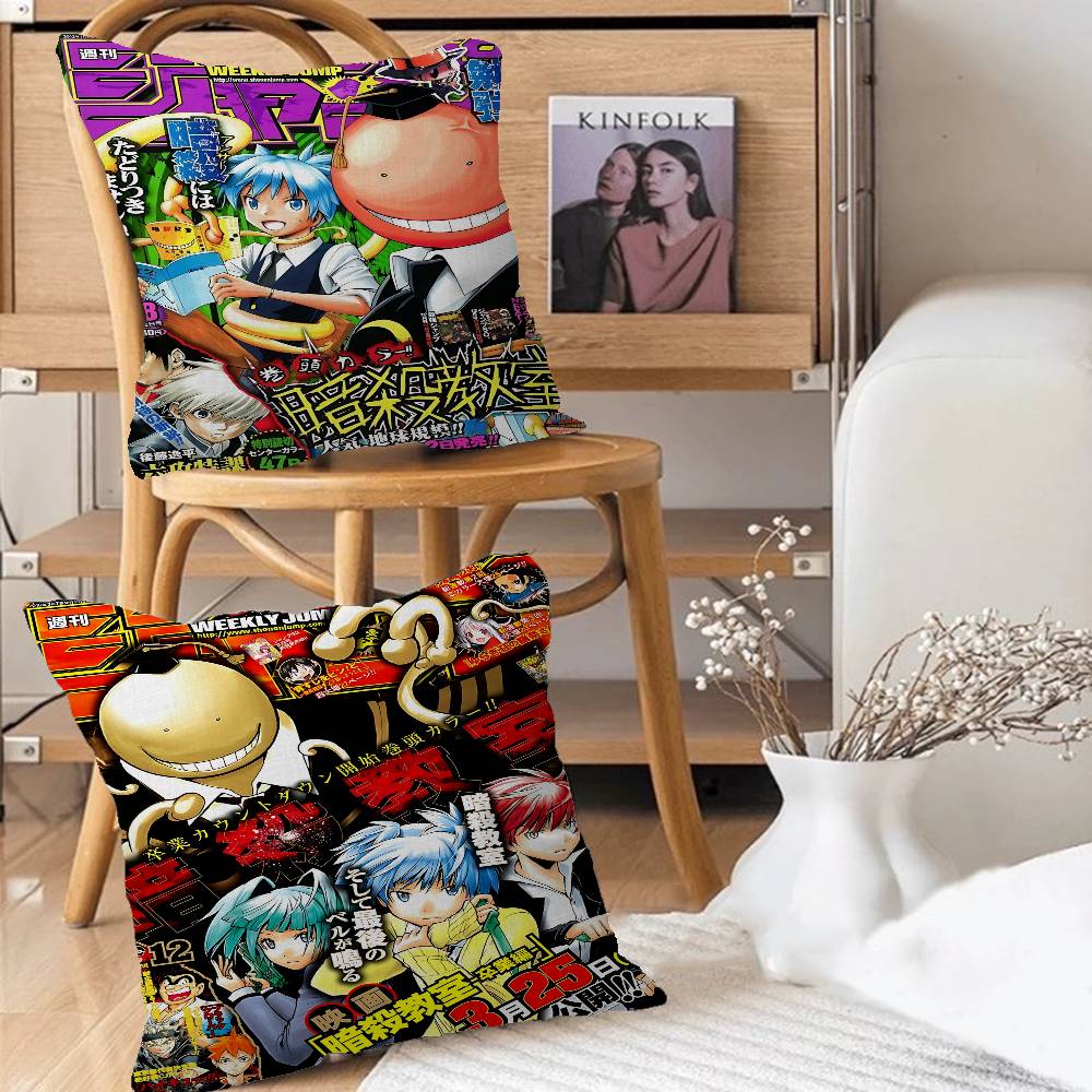 Anime Assassination Classroom Personalized picture text home decorative pillows Household Gifts 45x45cm