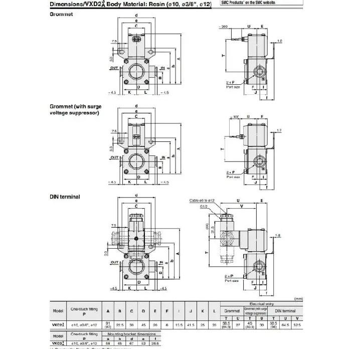 Solenoid Valve VXD252LA VXD250LG VXD243GA VXD243HA VXD243JA VXD243KA VXD2B3KA VXD245GA VXD2B5GA VXD246GA VXD2B6HA JA KA VX VXD