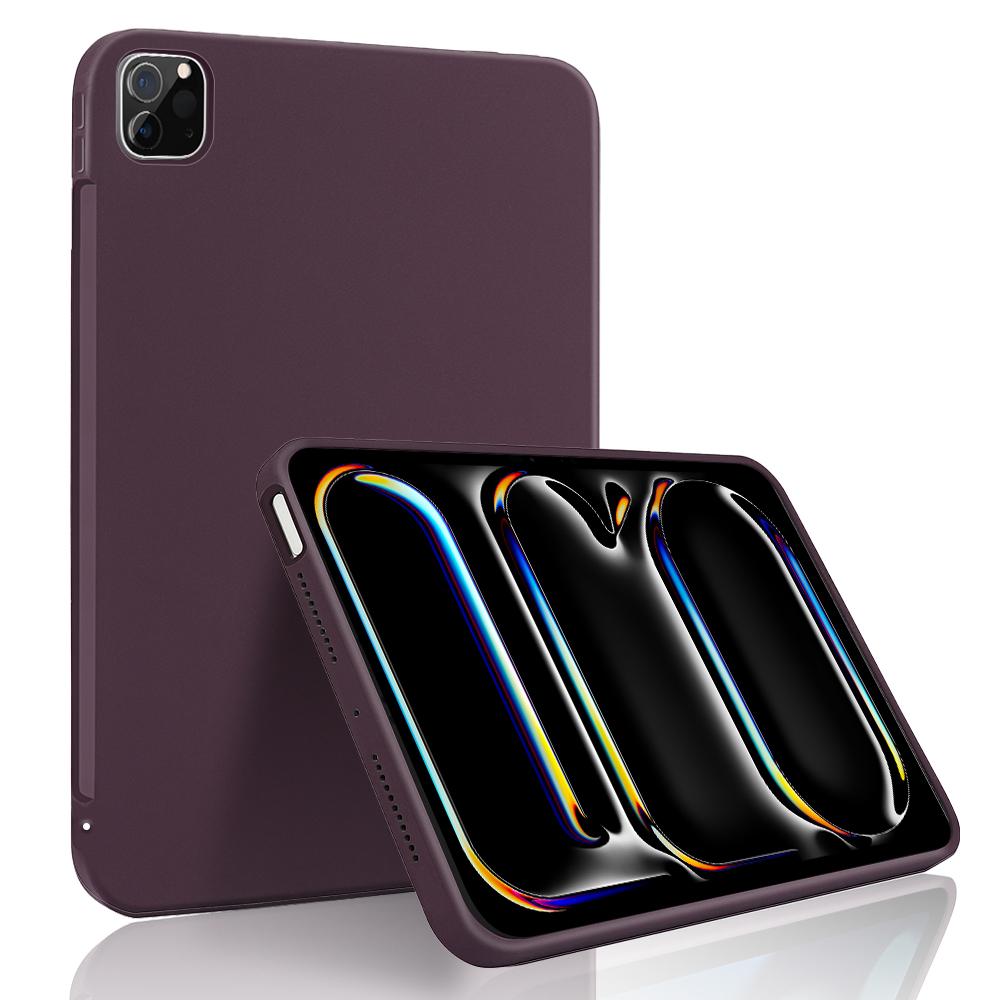 For iPad Pro 11 (2024) Case Anti-Drop Protective Liquid Silicone Tablet Cover