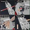 Wire Stripper with Integrated Voltage Tester and Stainless Steel Construction for Electrical Repairs and Wiring