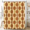 Modern Polka Dot Shower Curtain Set for Bathroom Decor Rustic Brown Cream Classic Print Reusable Waterproof Polyester Fabric Cus
