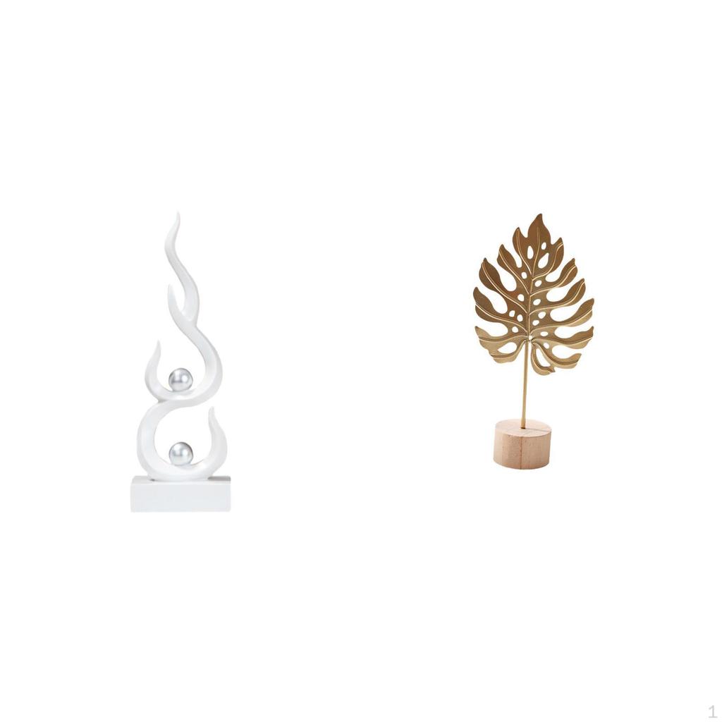 Abstract Resin Flame Statue Modern Fire Sculpture Metal Figurine Creative Ornament for Office Home