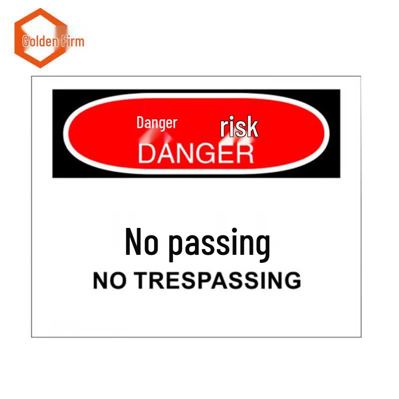 Jingulao KZyy-120 Danger No Entry Safety Sign Sticker Sign (25x31.5cm, 2-Pack)