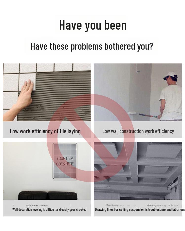 Yajin 16-Line High-Precision Green Laser Level for Wall and Ground, Outdoor-Ready.