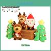 Entzückender Weihnachtsmann Rentier Weihnachtsbaum Plüschtier Weiche Stoffpuppe Kinder Umarmung Geschenk