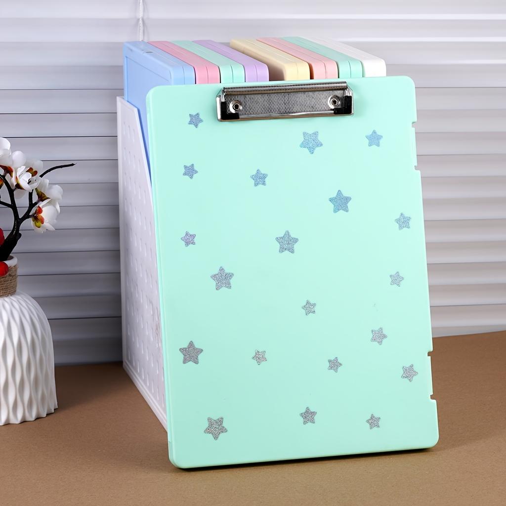 A4 Clipboard Paper Clip Holder Pen Slot Storage Organizer Back To School Stationery Supplies Sketch Art Drawing Painting Board