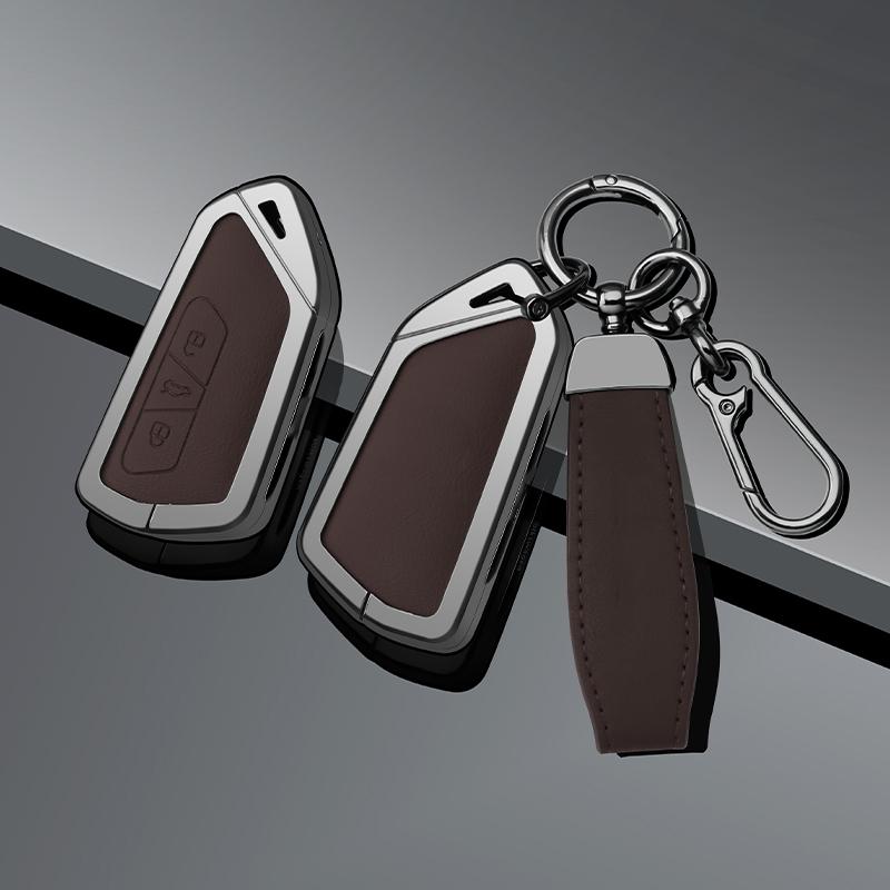 Zinc Alloy Leather Car Key Case Key Case For Volkswagen Volkswagen Gtd Magotan Golf 8 Mk8 Id.3 Id.4 Id.6 Cupra Formentor Key Fob