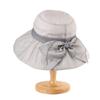 Summer sun hat Thin mesh mother hat Elegant retro bow Big brim Outdoor outing Shade and sun protection