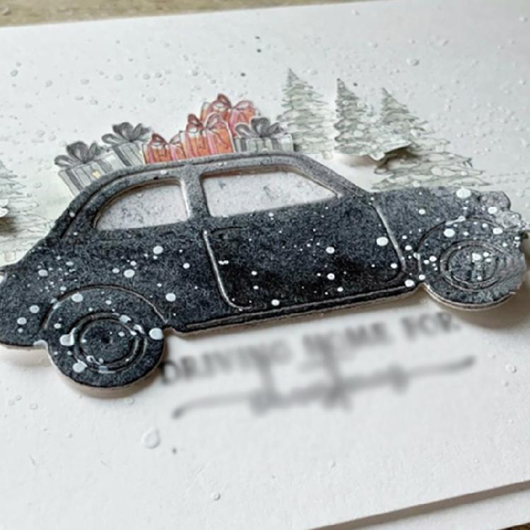 Car Cutting Dies Greeting Invitation Message Card Birthday Celebration Blessing