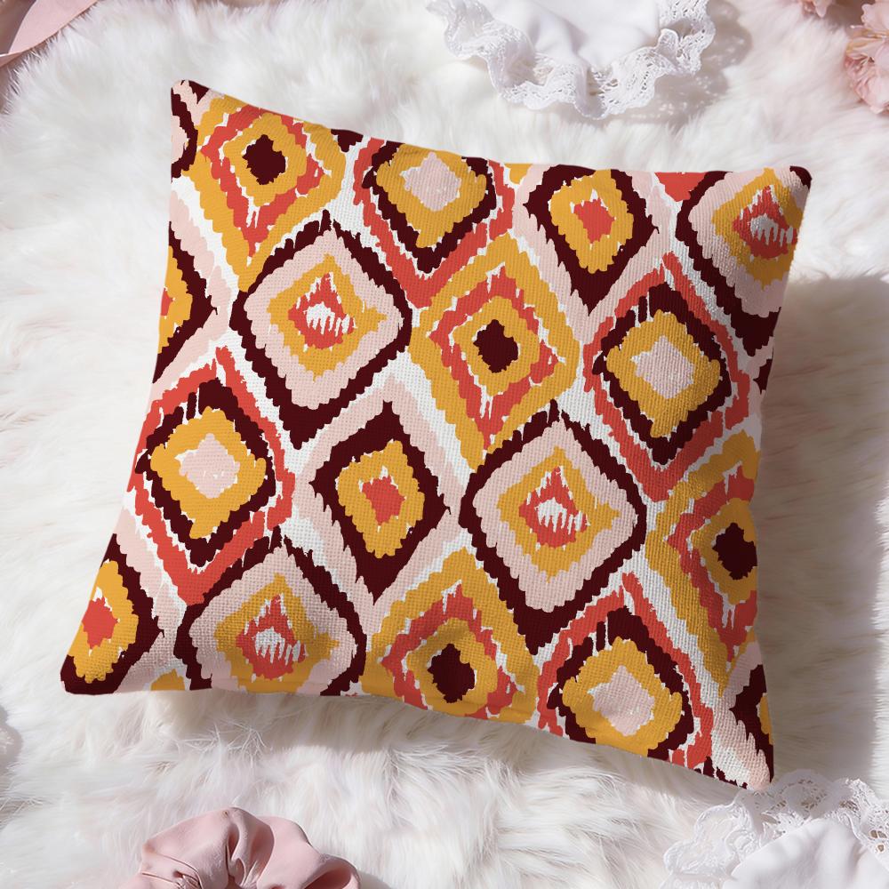 Bohemian pattern Cushion Cover Premium Comfort Reversible Pillow Cove -Two in One Design for Any Room & Car Interior