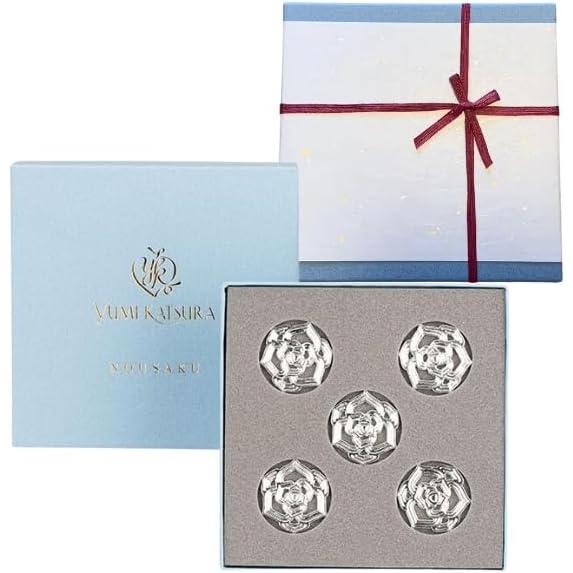 Nousaku Chopstick Rest Rose - 100% Tin, Rose Motif, Yumi Rose, Compatible with Pendant Top