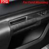 Für Ford Mustang 2015- Wildleder-Verkleidung Innen Türfensterheber Armlehnen-Panel Zierleiste Abdeckung Auto Innenraum Dekoration Zubehör