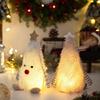 No Cord Needed Plush Christmas Tree Decors with Gentle Light Kids Room Holiday Decoration for Night Ambiances
