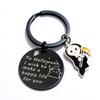 Stainless Steel Halloween Pumpkin Ghost Keychain Pendant