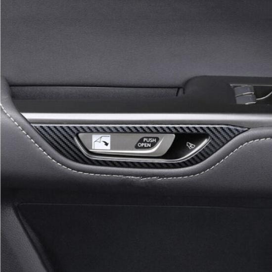 Carbon Fiber Inner Door Handle Frame Cover Trim For Lexus NX250 NX350 2022 2023