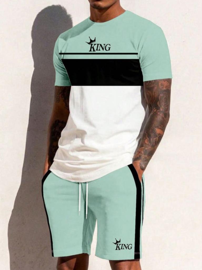 Fashion Outdoor Beach Shorts Men's Short-sleeved T-shirts And Shorts Sets Summer 3D Print Men's Sets