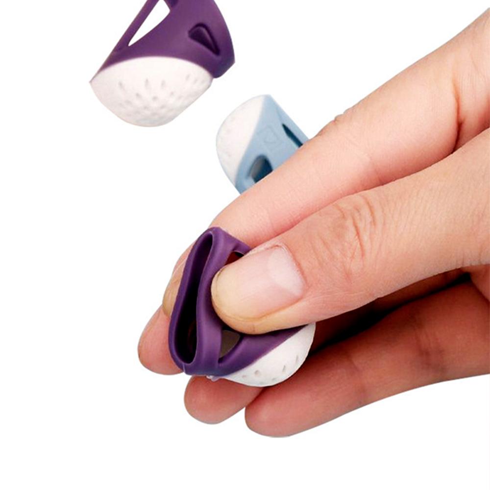 5PCS Silicone Thimbles Anti-stick Finger Cover Household Sewing Finger Protector Multifunctional Finger Sleeve Craft Sewing Tool