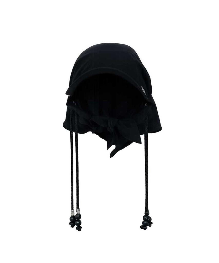 Emdijiti Bead Point Nylon Scarf Ball Cap_Black [Mdf2Ucw001]