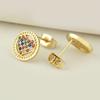 Nidin New Classic Design Heart Shape Heart Crystal Zircon Stud Earrings For Women Female Birthday Party Ear Jewelry Fine Gifts