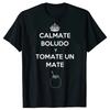 Argentina Culture Themed Graphic T-Shirt Casual Daily Short Sleeve Tee Unique Mate Football National Flag Element Design Top