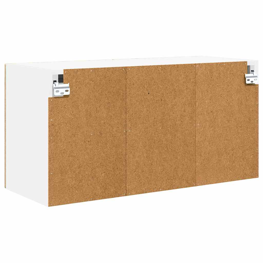 Wall Mounted Glass Cabinet PORTO Sonoma Oak 60 x 31 x 40 cm