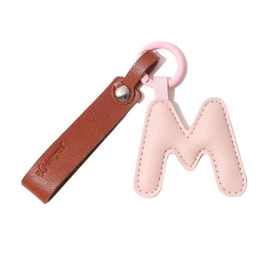 

Keychain Pendant Imitation Leather Macaron Color English Letter Design Bag Charm Backpack Car Accessories