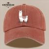 PC Niedliches Cartoon-Alpaka-Muster Design Gedruckte Baseballkappe HipHop Trendy Schwarz Papa Trucker-Mütze Atmungsaktiv Bequem Einfarbig