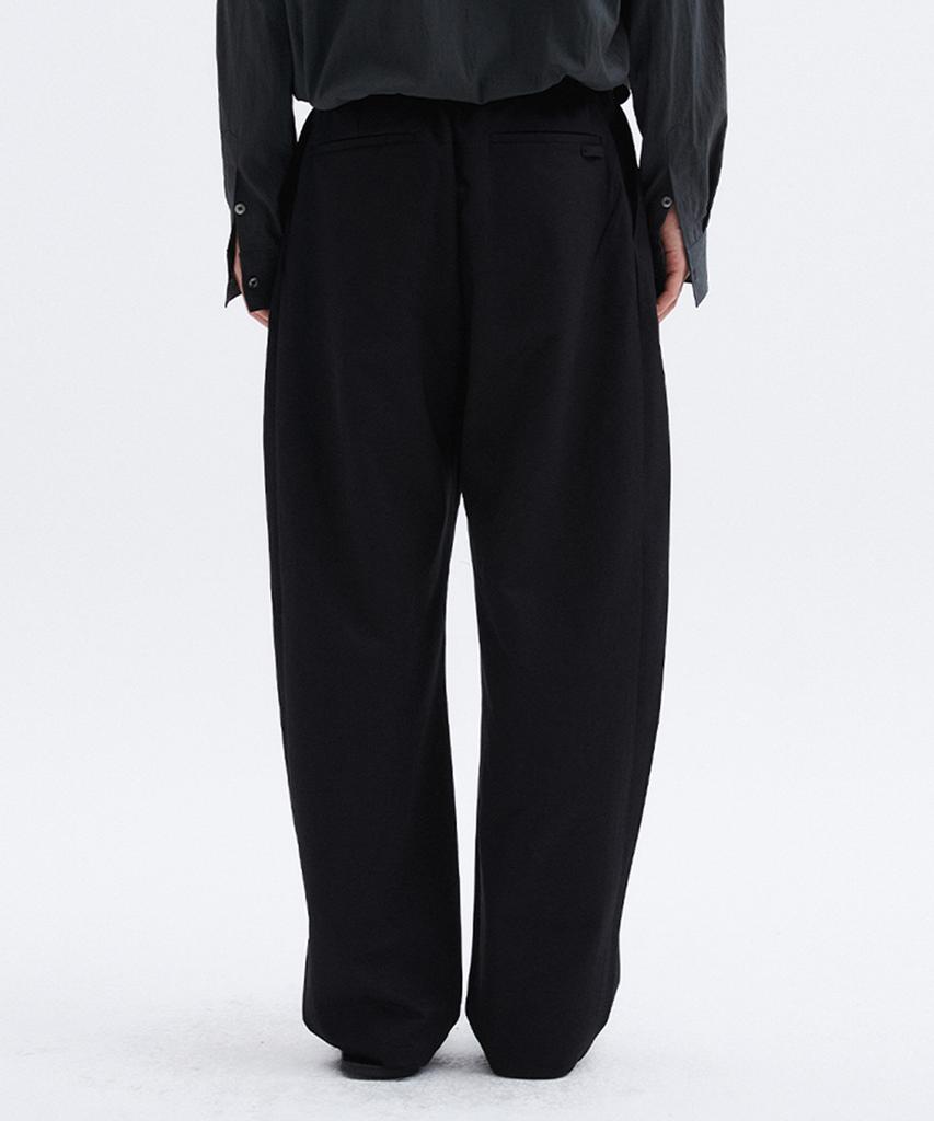 Le Mad Single-Pleat Banding Trousers - Black