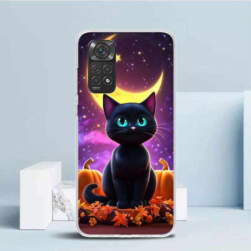 Kitten Cat Christmas Pumpkin Phone Case For Xiaomi Redmi Note 15 14 14S 13 12S 12 Pro Plus 11S 11 11T 11E 10S 10 + Soft TPU Back